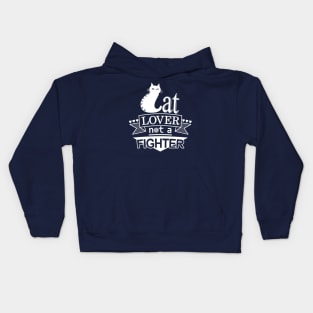 Cute Cat Lover Slogan Typography Gift For Cat Lovers Kids Hoodie